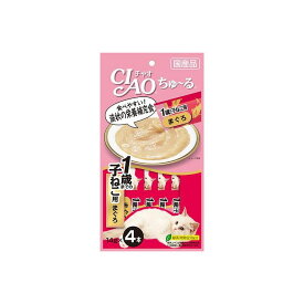 【12個セット】 CIAO ちゅ~る 1歳までの子ねこ用 まぐろ 14g×4本 x12【ポイント10倍】【送料無料】