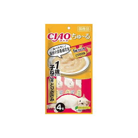 【12個セット】 CIAO ちゅ~る 1歳までの子ねこ用 とりささみ 14g×4本 x12【ポイント10倍】【送料無料】