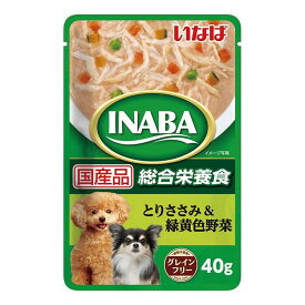 【48個セット】 INABA とりささみ&緑黄色野菜 40g x48【ポイント10倍】【送料無料】