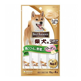 ユニチャーム ベストバランスおやつ 柴犬用 鶏ささみに野菜入り 15g×4本【ポイント10倍】