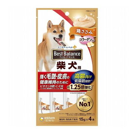 【6個セット】 ユニチャーム ベストバランスおやつ 柴犬用 高齢向け 鶏ささみ 15g×4本【ポイント10倍】