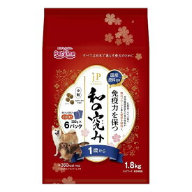 【4個セット】 ペットライン JPスタイル和の究み 小粒 1歳から 1.8kg (300g×6)【ポイント10倍】【送料無料】