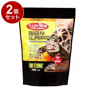 【2個セット】 GEX ジェックス リクガメの栄養バランスフード 1kg【ポイント10倍】【送料無料】