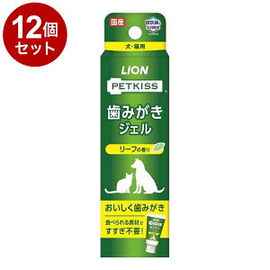 【12個セット】 ライオンペット PETKISS 歯みがきジェル リーフの香り 40g【ポイント10倍】【送料無料】