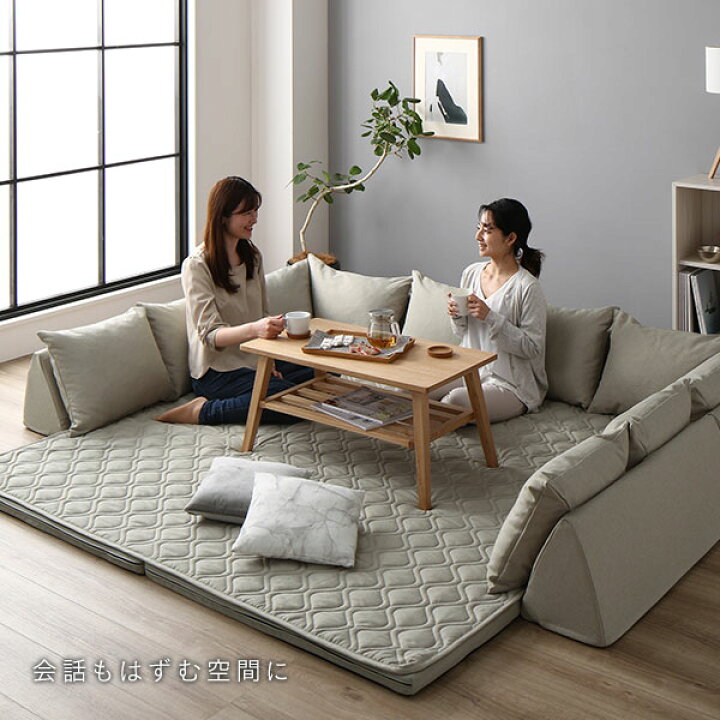 楽天市場】日本製 コーナーソファセット 【L型タイプ グレー】 洗える 