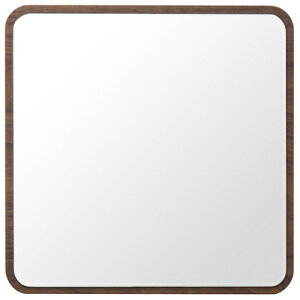 塩川光明堂 国産 ウォールミラー ハビット しかく BR ブラウン ミラー 鏡(代引不可)【送料無料】