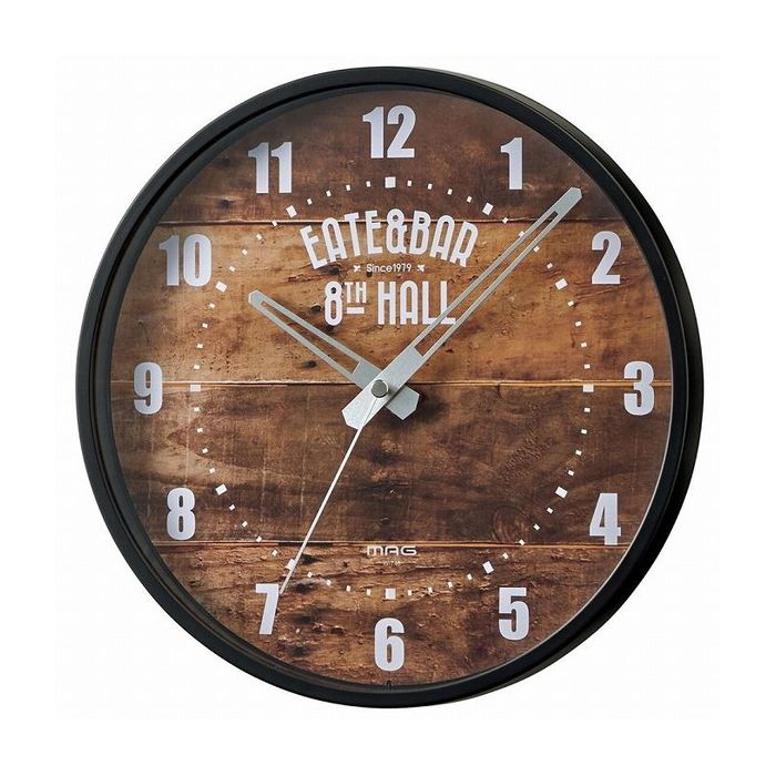 ノア精密 OUTLET SALE MAG ウォールクロック オリジナル 掛け時計 W-748 BK-Z デザイン ブラック 掛時計 おしゃれ 時計 アナログ