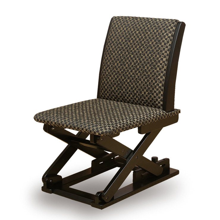 高さが変わる座椅子 ブラック 黒 3段階 リクライニング チェア 高座いす 注目ブランド 購買 シニア 椅子 介護 中居木工 角度 リラックスチェア 座面高
