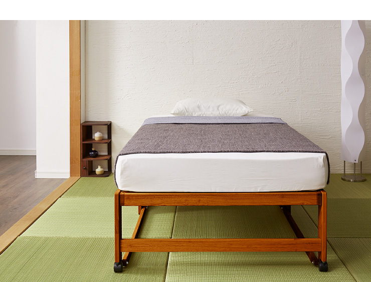 楽天市場】中居木工 日本製 折りたたみ すのこ ベッド ひのき ハイ