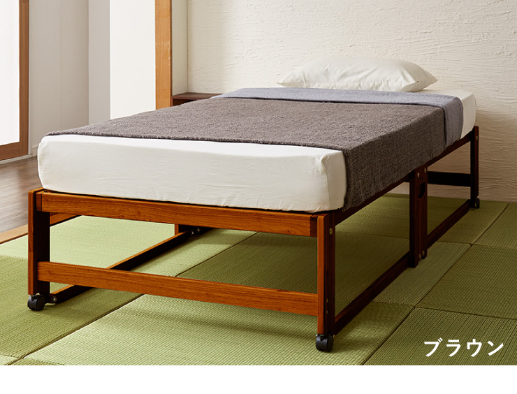 楽天市場】中居木工 日本製 折りたたみ すのこ ベッド ひのき ハイ