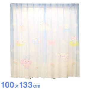 MORIPiLO �T�����I ���[�X�J�[�e�� ��100x133cm�� 2���g �V�i�����[�� (�G�H�� �Ȃ���ꖇ�G�A�[�g�J�[�e��) �􂦂� ���� �O�b�Y sanrio �V�i���� �u���[ �L�����N�^�[(����s��)�y���������z