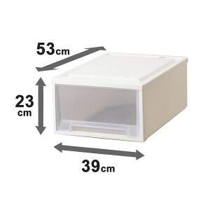 天馬 クローゼット収納 ビュートケース 幅39×奥行53×高さ23cm カプチーノ 引き出し 衣装ケース 収納ケース 押入れ収納 プラスチック 衣類 洋服 押し入れ 収納 (代引不可)【送料無料】