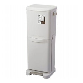 アスベル 分別 ペダル2段 40L ホワイト A6602 分別 ダストボックス 2段 縦型 ペダル式 白 おしゃれ(代引不可)【送料無料】