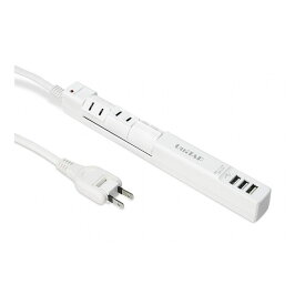 プリンストン USB給電機能付 回転式スリムOAタップ(AC×3/USB×3) ホワイト PPS-UTAP6BWH【ポイント10倍】【送料無料】
