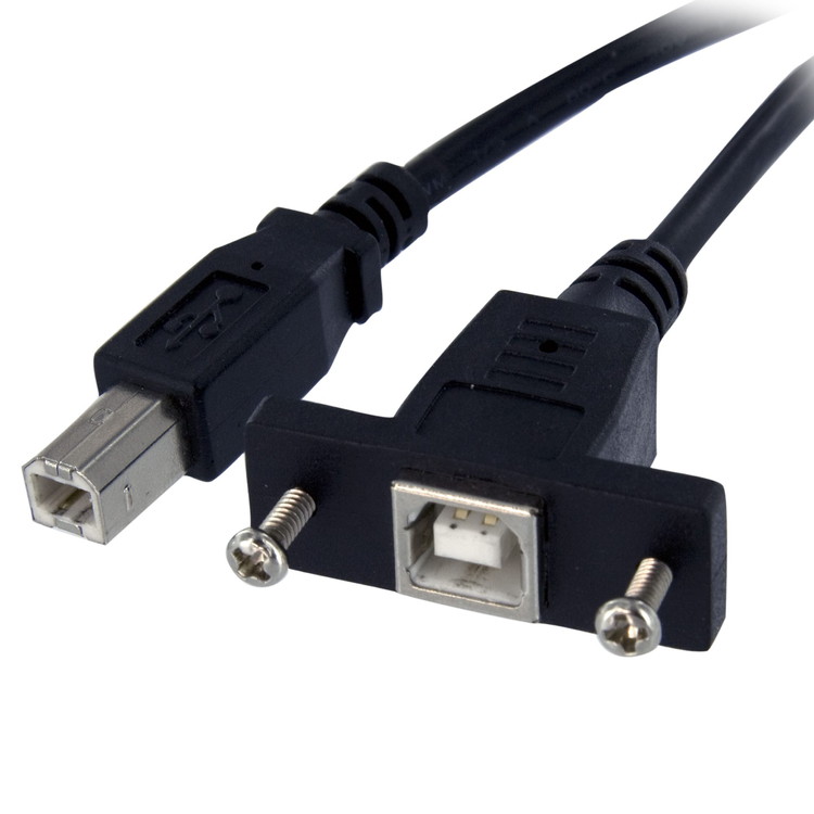 購入 商品追加値下げ在庫復活 カスタマイズしたUSBデバイスソリューションのために USBポートを簡単安全にアクセス可能なパネル上に実装します STARTECH.COM LTD USBPNLBFBM1 30cm USB2.0 パネルマウント型ケーブル - USB 代引不可 メス Bポート オス パネルマウント用USB