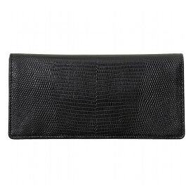日本製 リザード長財布 ブラック S-NOM15397BK 装身具 財布 札束入れ(代引不可)【ポイント10倍】【送料無料】