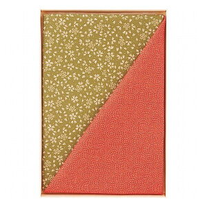 二巾一越織両面柄ふろしき 朱/利休 90-8 繊維雑貨 ふろしき・ふくさ ふろしき(代引不可)【ポイント10倍】