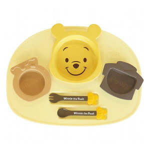 アイコンランチプレート くまのプーさん×イエロー 307108 ベビー・子供用品 ベビー用品 ベビー食器(代引不可)【ポイント10倍】【送料無料】