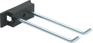 TRUSCO パンチングパネル用フックバー 直線2本タイプ A型ベース【PFA-10W】(工場用保管設備・パネルラック)