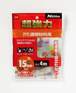 ニトムズ 超強力両面テープ透明材料用15×4 T4612