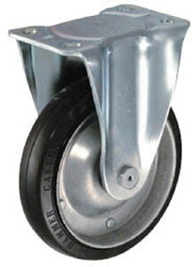 ハンマー 400S型固定 ゴムB入り車180mm【400SR-RB180-BAR01】(キャスター・プレート式ゴム車)【送料無料】