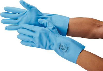 サミテック SALE開催中 耐油 耐溶剤手袋“サミテックＧＢ－Ｆ－06” Ｓ ブルー 激安価格と即納で通信販売 耐溶剤手袋 作業手袋 耐薬品 4490