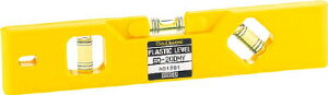 エビスダイヤモンド プラスチックレベル イエロー【ED-20DMY】(測量用品・水平器)