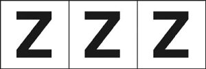 TRUSCO �A���t�@�x�b�g�X�e�b�J�[ 30×30 �uZ�v �� 3���� TSN30Z