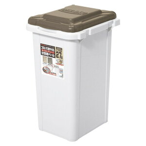 サンコープラスチック 日本製 ゴミ箱 27L 連結 屋外 屋内 ライトブラウン BSDBO ジョイント 27 LBR(代引不可)【送料無料】