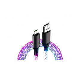 カシムラ USB充電&同期ケーブル 1.2m USB-A⇔Type-C レインボーLED ケーブル全体が鮮やかに発光して演出! AJ-636