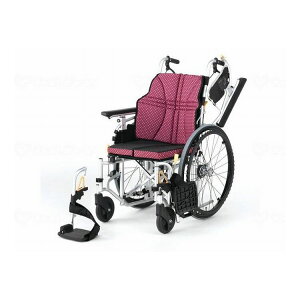 日進医療器 ウルトラシリーズ 自走式 NA U7 ワイン 座幅40 前座44cm NA-U7(代引不可)【送料無料】