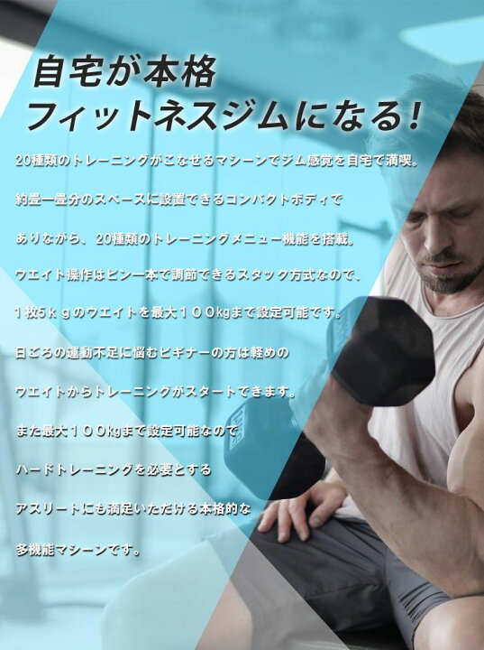 楽天市場】ファイティングロード DXホームジム100 トレーニングマシン 