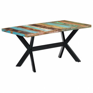 vidaXL _CjOe[u 160x80x75cm C̍Đ؍މƋ e[u Lb`E_CjO[e[u(s)