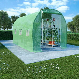 vidaXL ���� 6.86m2 3.42x2x2m�z�[��&�K�[�f�� ��&�K�[�f�� �K�[�f�j���O �O���[���n�E�X�E����(����s��)