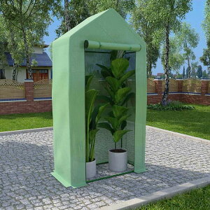 vidaXL ���� �X�`�[���t���[���t�� 0.5m2 1x0.5x1.9m�z�[��&�K�[�f�� ��&�K�[�f�� �K�[�f�j���O �O���[���n�E�X�E����(����s��)