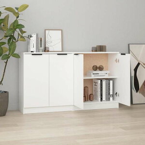 vidaXL �T�C�h�{�[�h 2�_ �z���C�g 60x30x70cm �G���W�j�A�����O�E�b�h�Ƌ� �L���r�l�b�g&���[ �T�C�h�{�[�h(����s��)