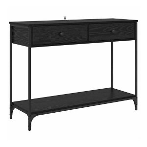 vidaXL �R���\�[�� �e�[�u�� �����o���t�� �u���b�N�I�[�N 100 x 34.5 x 75 cm �G���W�j�A�����O�E�b�h �Ƌ� �e�[�u�� �x�b�h�T�C�h�e�[�u��(����s��)