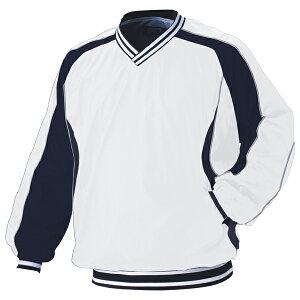 ZETT(ゼット) 長袖Vネックジャンパー(高校野球ルール対応品) BOV300 カラー:ホワイト×ネイビー(1129) サイズ:S【送料無料】
