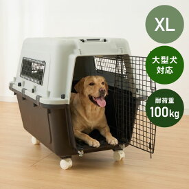 ペットキャリー キャリーケース XL 犬 大型犬 中型犬 猫 ペット エアトラベルキャリー 飛行機 IATA コンテナ クレート ハードキャリー ペットクレート ペットケンネル ケージ キャスター付き 防災【送料無料】