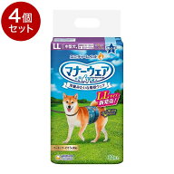 【4個セット】ユニチャーム マナーウェア 男の子用 LLサイズ 32枚x4 中型犬用 犬用おむつ マナーおむつ …