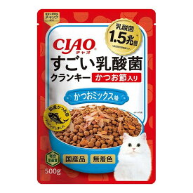 【12個セット】 CIAO すごい乳酸菌クランキー かつお節入り かつおミックス味 500g x12【送料無料】