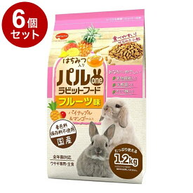 【6個セット】 日本ペットフード パルワンラビットフード フルーツ味 1.2kg【送料無料】