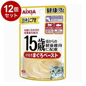 【12個セット】 アイシア 健康缶パウチ 15歳からのとろとろまぐろペースト40g