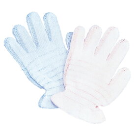 オカモト 浴用手袋 やさしい手 カラー:ブルー 1160A