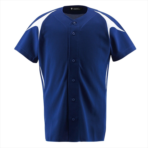 送料無料 デサント DESCENTE ユニフォームシャツ カラーコンビネーションシャツ フルオープン XA カラー DB1013 内祝い サイズ RYSW ご注文で当日配送 ロイヤルブルー×Sホワイト