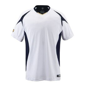デサント（DESCENTE） ベースボールシャツ DB116 カラー Sホワイト×Sネイビー×Sゴールド サイズ XA【送料無料】