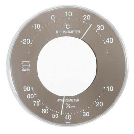 EMPEX 温度・湿度計 セレナカラー 丸型 置き掛け兼用 LV-4357 グレー【送料無料】