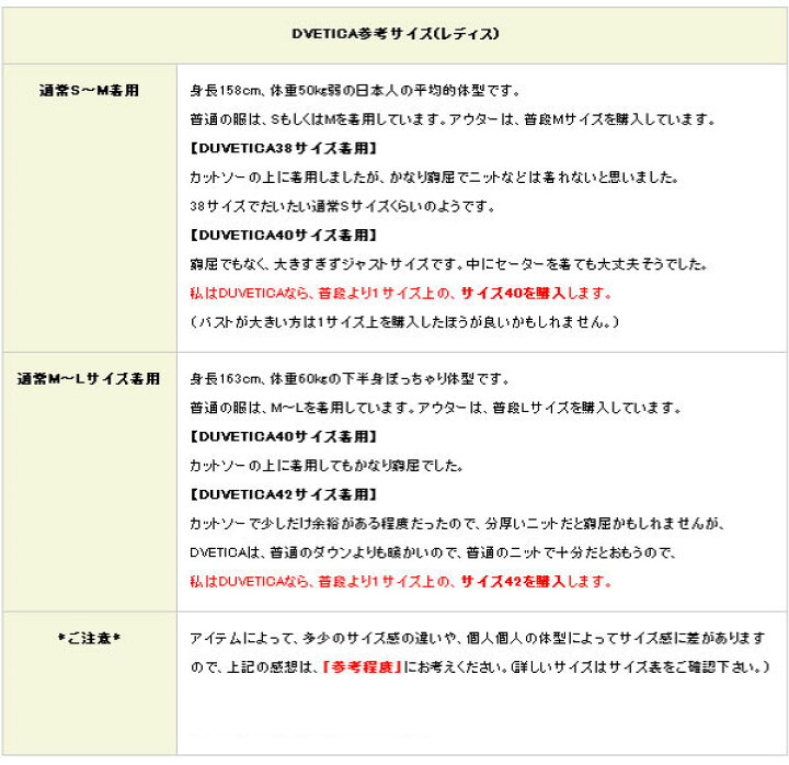 DUVETICA42サイズ