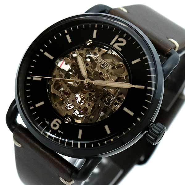 フォッシル FOSSIL 腕時計 メンズ ME3158 自動巻き ブラック ブラウン【送料無料】 | リコメン堂ファッション館