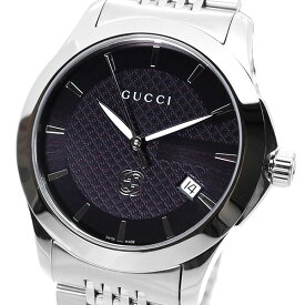 グッチ GUCCI 腕時計 メンズ YA1264106 クォーツ ブラック シルバー【送料無料】